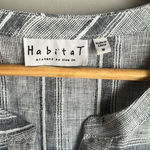Habitat NEW  - Linen Black Striped Dress Photo 5