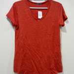 J. McLaughlin  Kacey Top XS NWT $68 Short Sleeve Scoop Neck Linen Burnt Orange Photo 0