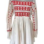 Free People  Need Me Embroidered Mini Dress in Ivory Comb Photo 0