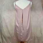 Diane Von Furstenberg Women's Pink Satin Sleeveless Dress Size 6 Photo 3
