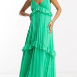 ASOS Strappy Pleated Midi Ruffle Dress Photo 0