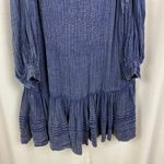 Free People Indigo Blue Washed Ashore Mini Dress Sz.M NWT Photo 6