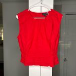 J.Crew NWT Hyacinth Top Cotton Poplin Electric Red Photo 1