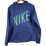 Nike Therma FIT Pullover Hoodie Womens Medium Blue Green Athletic Sweatshirt Photo 0