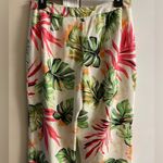 Talbots silk trouser vintage straight leg high rise tropical print Sz 10 Photo 5