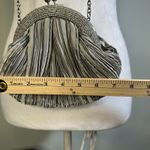 VTG Franchi Silver Pleated Clutch Evening Bag Chain Strap Embellished Photo 8
