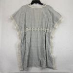 J.Crew  Beachwear XS/S Striped Crochet Trim Tunic Cover-Up‎ Dress Blue White Photo 6