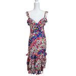 Majorelle NWT Nolita Midi Floral Dress Women’s Size XL Patchwork Multi Revolve Photo 2