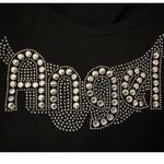 Y2K Angel Rhinestone Black T Shirt Size Small Photo 1