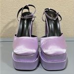 Dolls Kill  Lilac Satin Moonchild Platform Heels Photo 2