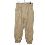 Nili Lotan Military Jogger Pants Size 2 Barley Tan Cropped High Rise Cotton Brown Photo 1