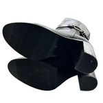 NAPOLEONI Italian Handcrafted block Mid Calf Leather black Boots Sz 39 US 8 Photo 7