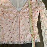 Thirty Thirty Floral Lace Top in Pink L Size L Photo 6