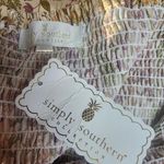 Simply Southern NWT  Tan Fields Floral Long Sleeve Babydoll Dress (L) Photo 5