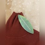 Farm Rio  NWT brown knit ribbed turtleneck sweater blouse women’s size XL Photo 4