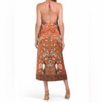 House of Harlow  1061 brown floral satin halter M midi dress NWT boho coc… Photo 1