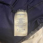 Lands’ End Blue White Paisley Colorblock Tankini Swim Top‎ Size 8 Photo 2