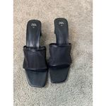 ZARA  Women's Mesh Heeled Sandals, Black Size 38 (7.5-8) Photo 1