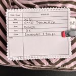 Denim And Company Womens Blouse Size 3X Top Lavender Taupe‎ Striped Cutout Purple Photo 9