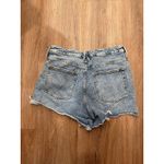 Good American  Shorts Womens 15 Blue Jean Denim 90s Cutoffs Indigo Flaw‎ Distress Photo 2