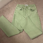 ZARA  Sage Green Flare Jeans Size 4 Photo 0