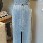 Free People  Strapless Picture Perfect Midi Denim Dress Size 8 Photo 3