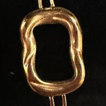 SLIDE JEWELRY Gold tone square link bracelet with adjustable chain jewelry Photo 0