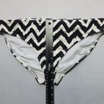 Catalina  Black White Chevron Swim Beach Cheeky Flirty Bikini Bottom L Large Photo 3