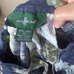 Vintage Hunter Club 100% Linen Floral Maxi Skirt Button Front Maxi Size 10 Blue Photo 4