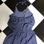 prAna Bijou Periwinkle Jumpsuit Halter Sleeveless Purple-Blue Blouson AOP sz S Photo 9