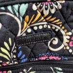 Vera Bradley Backpack Quilted Paisley Print Black Pink Blue Yellow Travel School Photo 1