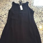 White House | Black Market Black Sleeveless Midi Dress with Lace-Up Back Photo 0