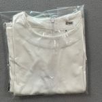 White Sheath Dress Cap Sleeve Back Zipper Pockets Size M Classic Knee Lenght Size M Photo 6