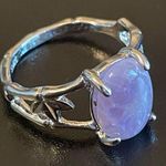 Exquisite purple amethyst S925 silver ring size 10 Photo 1
