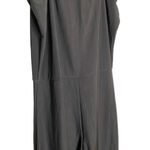 Pretty Little Thing Black Slinky Branded Trim Flared Jumpsuit Women's Size 4 Photo 10