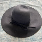 David & Young Dark Charcoal Gray Felt Wool Wide Brim Floppy Hat w Bow Gray Photo 0
