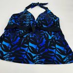 NEW Swimsuits for all sapo print women's blue & black halter tankini top size 24 Photo 5