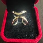 Chunky Gold Statement Ring for Women Gold Knuckle Ring Size 7 Photo 1
