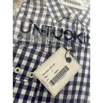 UNTUCKit Belleza women’s Blue Check Shirt NWT Size 2 Photo 3