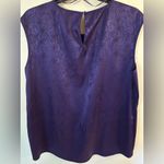 CHAUS NEW YORK Purple Embellished Sleeveless Blouse XL – Dressy Work to Evening Top Photo 7