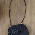 Black Genuine Eel Skin Leather Shoulder Bag Purse Photo 6