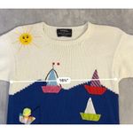 VINTAGE Crochet Short Sleeve Knit 3D Sweater Yellow Photo 6