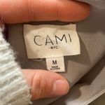 Cami NYC NWOT  grey 100% silk long sleeve blouse with lace design Photo 3