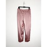 Vince  Liquid Shine Straight Leg Trousers Size 10 Pink Satin Wide Leg Career Wear Photo 12