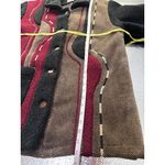 CB‎ Wraps By Canvasbacks MultiColor ButtonDown Patchwork Fleece Jacket Small Blue Photo 6