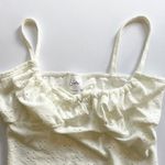 Olivia Rae Livi by Olivia Rae Eyelet Cami Top Ruffle Trim Sleeveless White Large Feminine Photo 2