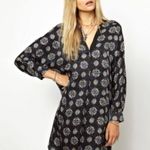 Zadig & Voltaire  Rine Print Silk Skeleton Button Floral Black Mini Dress M Photo 1