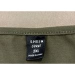 SheIn  Curve Women’s Olive Green Pullover Blouse 2XL Short Sleeve With Elastic Photo 6