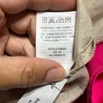 J.Crew Women's Fringe Embroidered Linen Keyhole Crewneck Tan White Top Size 00 Photo 6