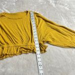 Free People Beach Sweet Lady Set Women's XS Mustard Yellow Long Sleeve Ruffle Photo 7